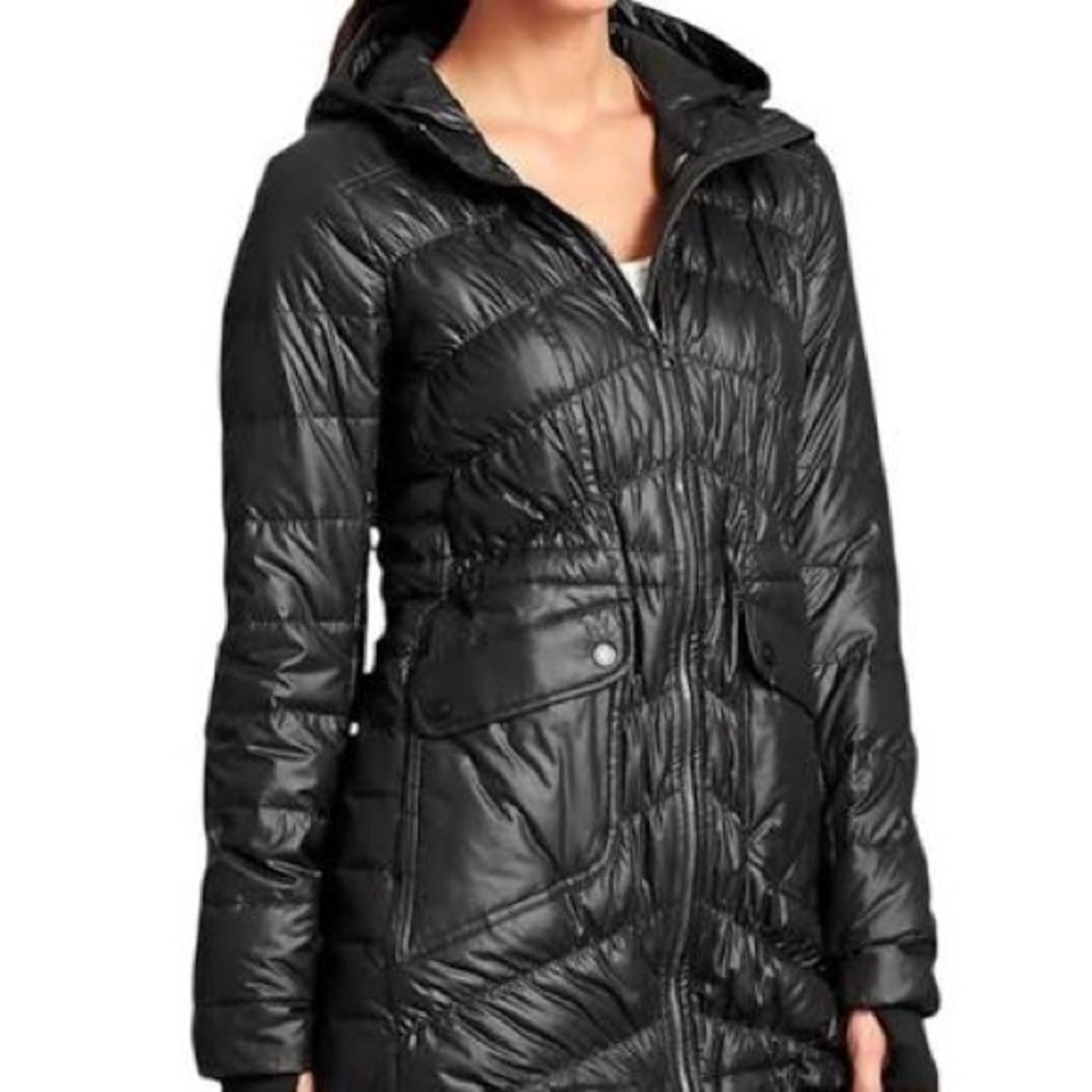 Women's Black Athleta Uptown Lightweight Goose Down Quilted Jacket